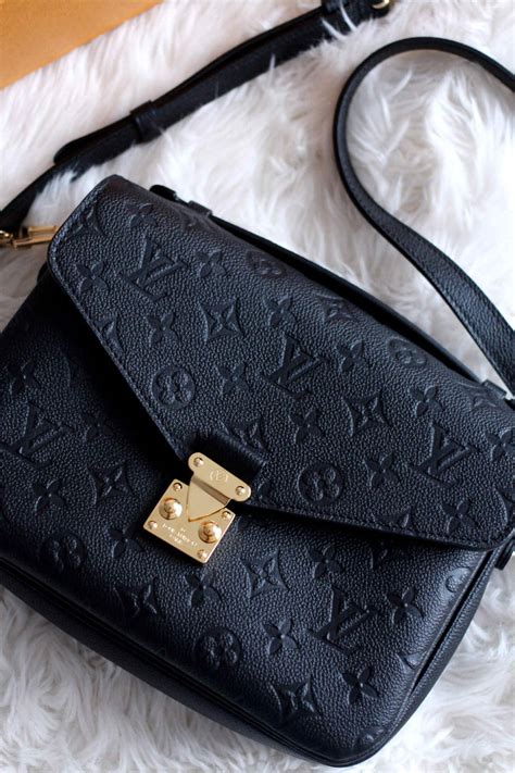 lv pochette metis black leather|louis vuitton pochette metis celebrities.